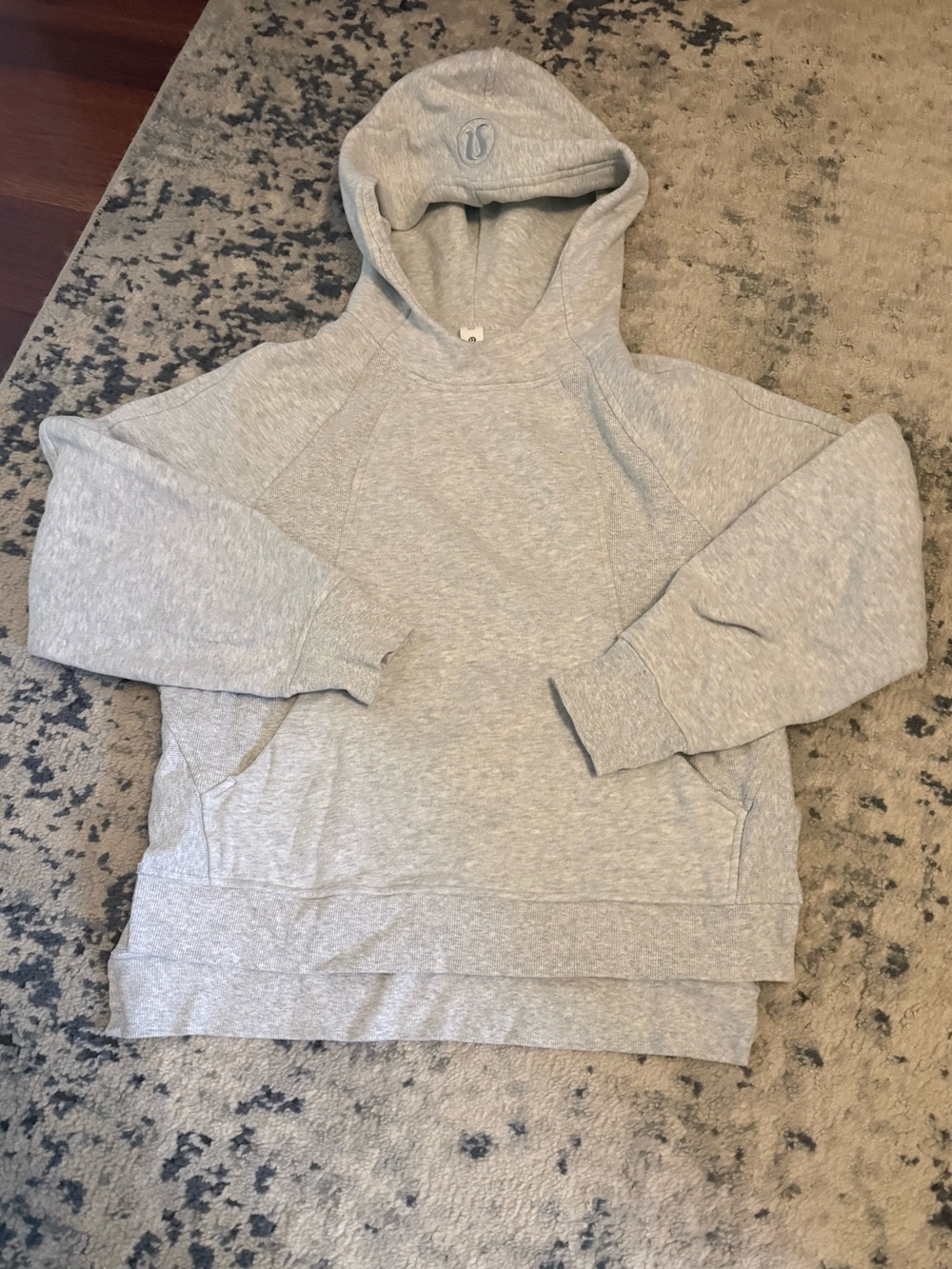 Lululemon Light Gray Scuba Hoodie with Hood Logo